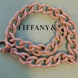 Tiffany & Co Sterling Silver Textured Link Bracelet